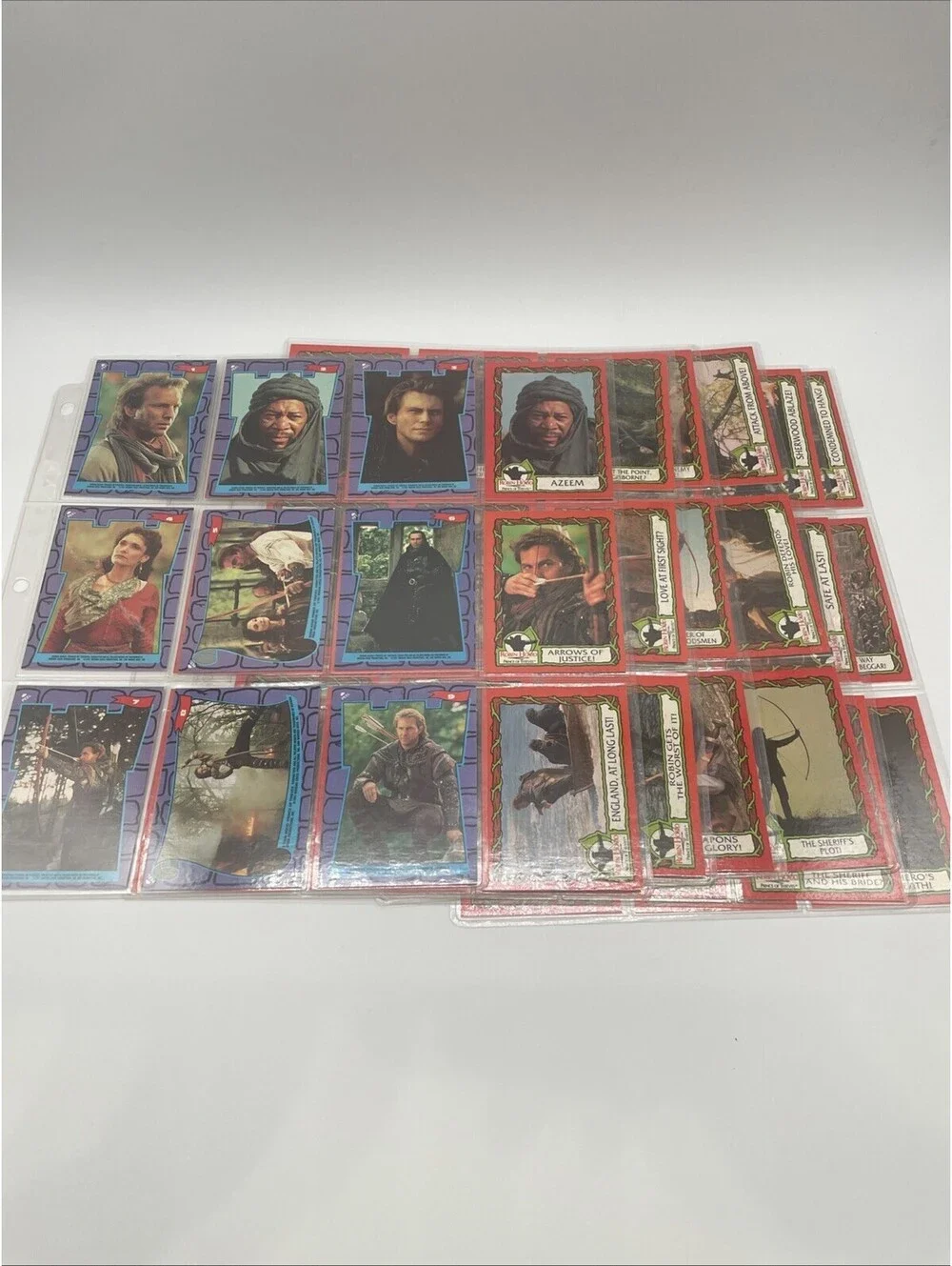 TOPPS Robin Hood Prince of Thieves Complete Set Of 55 Cards + 9 Stickers
